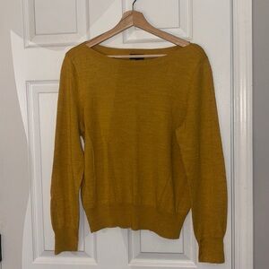 The Limited Golden/Mustard Boat Neck Wool Blend Sweater- XL
